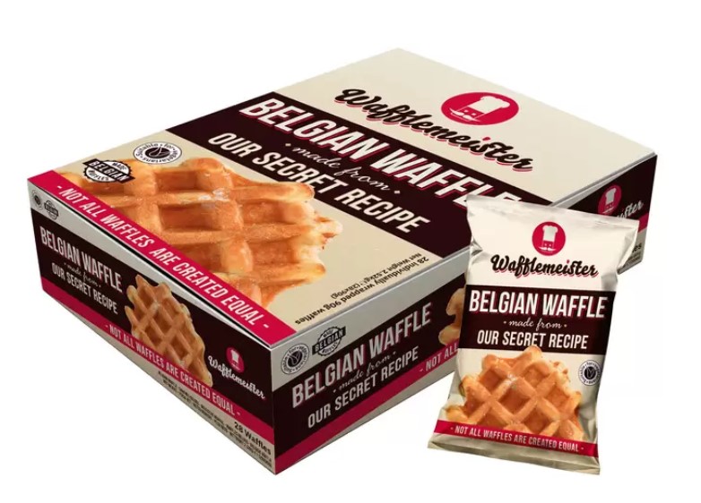 Wafflemeister Belgian Waffles, 28 x 90g (2520g)